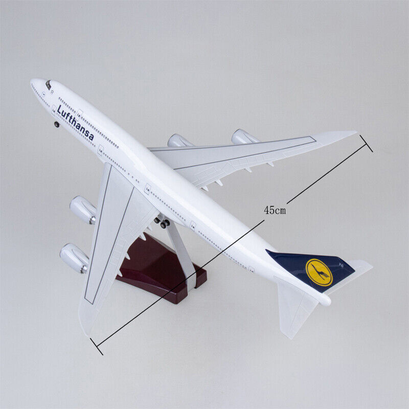 1:160 Lufthansa B747 Plane Model / LED Light & Wheels Boeing Aircraft Model 47cm - Picture 37 of 44