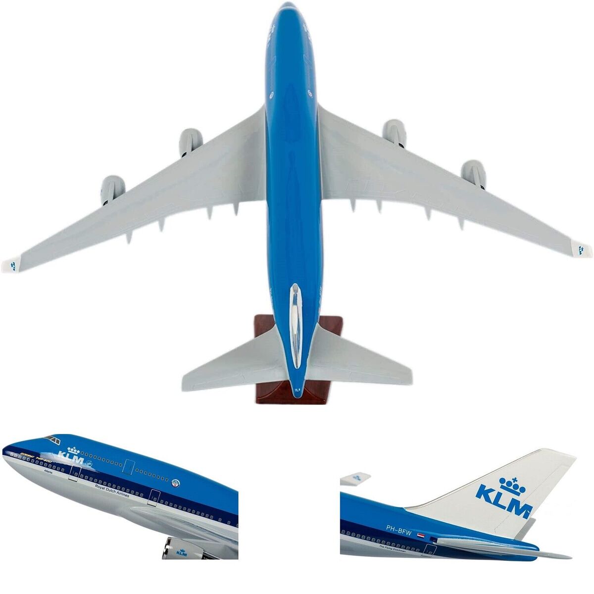 1:150 KLM Royal Dutch Airline B747 Plane Model / LED Light Wheel Aircraft Model - Picture 62 of 66