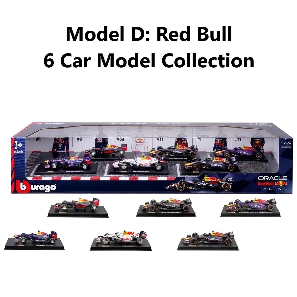 1:43 Burago Formula 1 F1 Car Model 6 Pack Set Ferrari Mercedes McLaren Red Bull - Picture 41 of 50