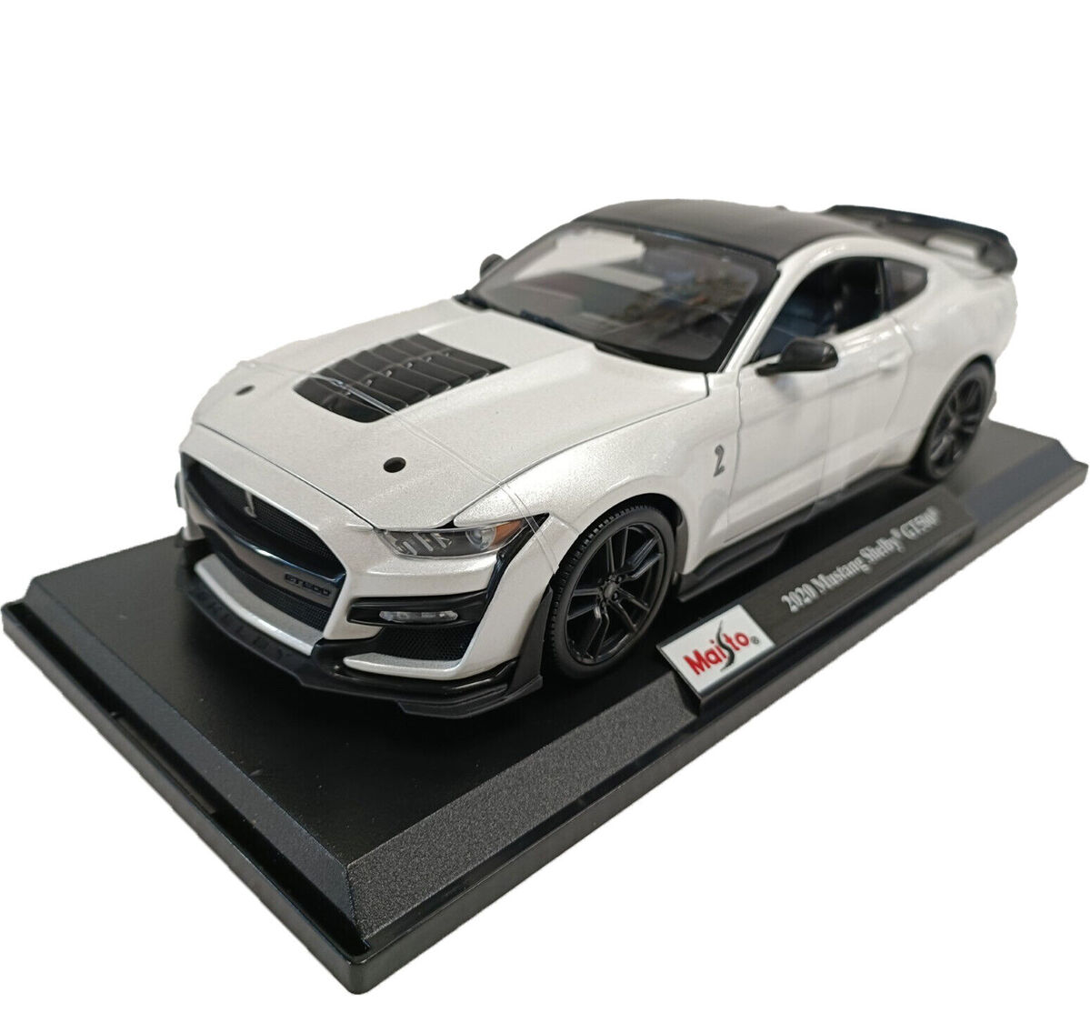 1:18 Maisto 2020 Ford Mustang Shelby GT500 Metal Diecast Car Model & Stand 26cm - Picture 16 of 20