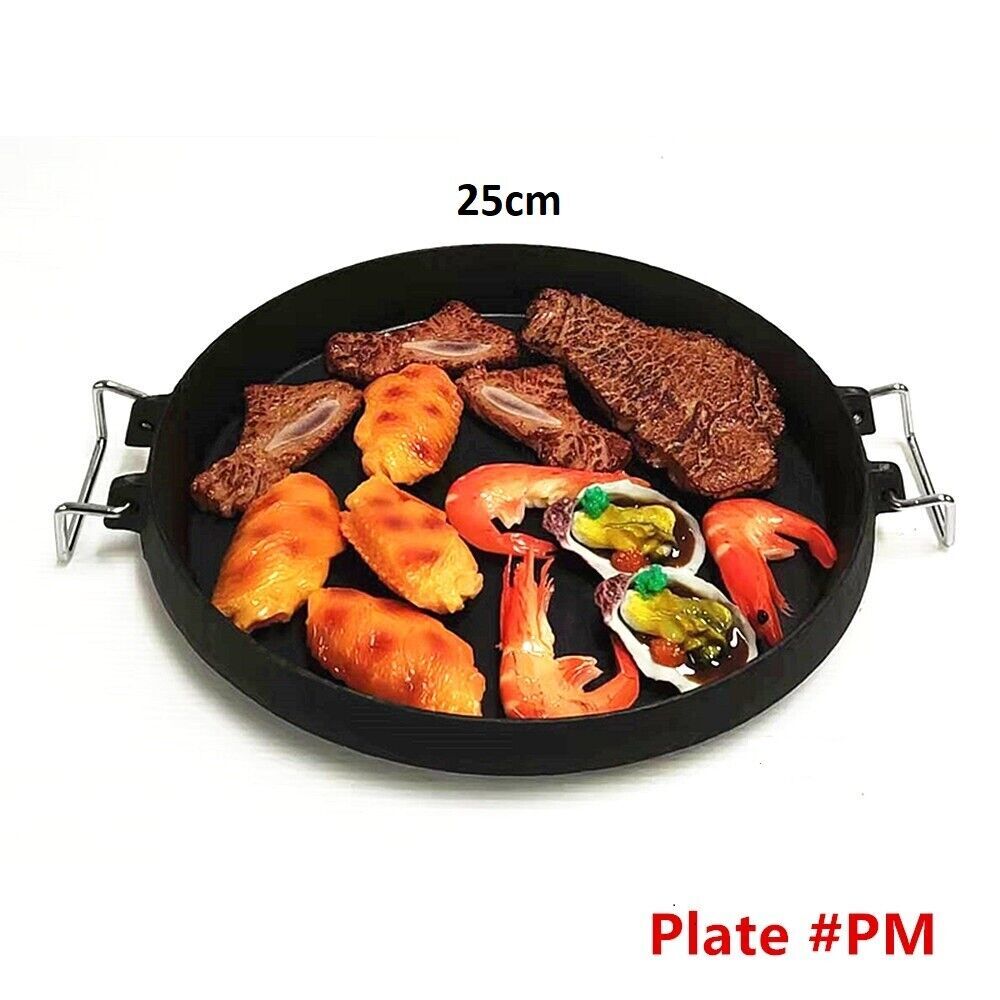 Cast Iron Pizza Baking Hot Sizzling Plate Campfire Camping BBQ Grill Pan Skillet - Picture 13 of 24