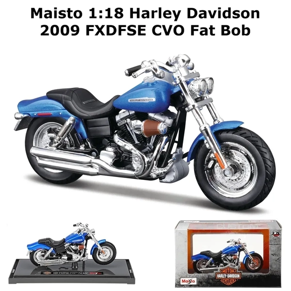 Maisto Harley Davidson 1:18 2009 FXDFSE CVO FAT BOB Motorbike Collection Model