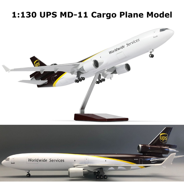 1:130 UPS MD-11 Cargo Plane Model McDonnell Douglas Cargo Aircraft Model 47cm