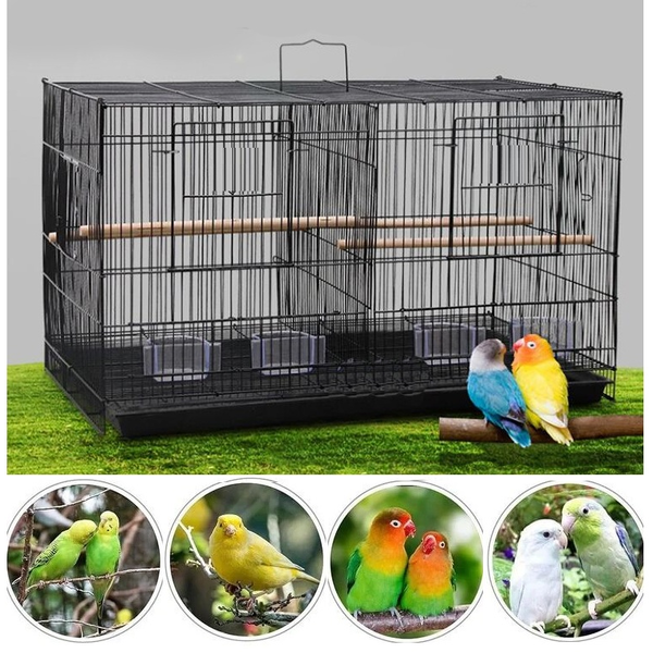 Stackable Small Bird Divider Bird Cage Breeding Box Side Access Flight Cage 76cm