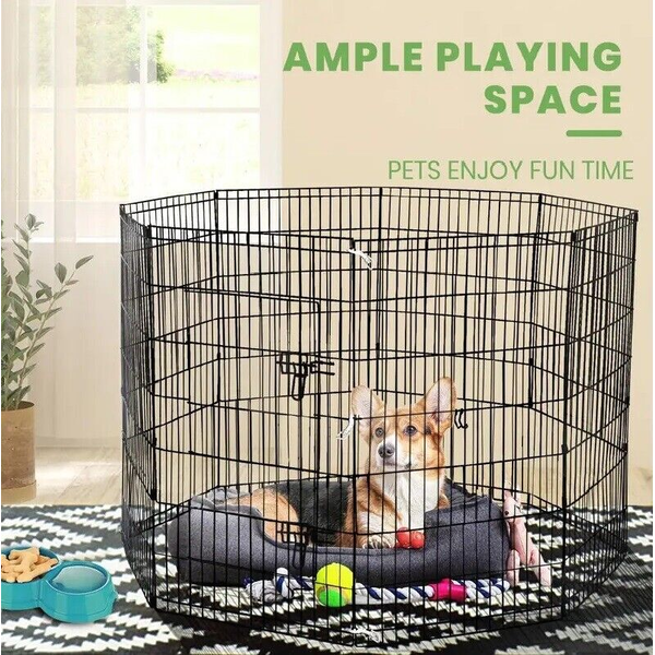 Pet Duck Rabbit Dog Playpen Puppy Exercise Cage Enclosure Fence 42'' x8 Panel