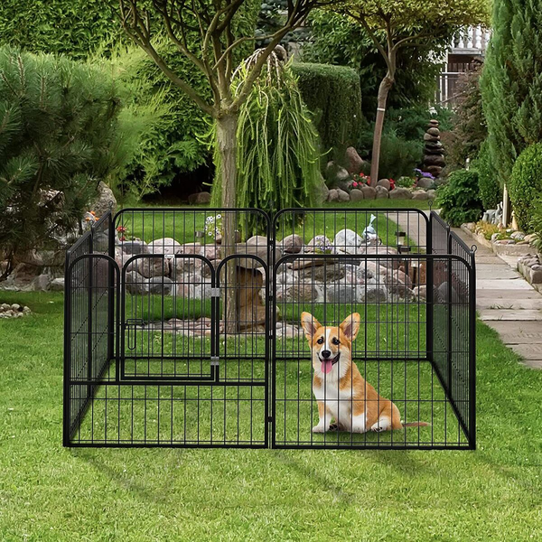 Heavy Duty Pet Dog Puppy Rabbit Playpen Enclosure Fence Exercise Cage 1x0.8m 8pcs