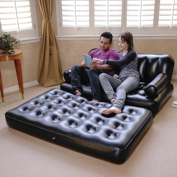 Bestway 5 IN1 Inflatable Sofa Bed Mattress Lounge Couch Armchair Portable #75054