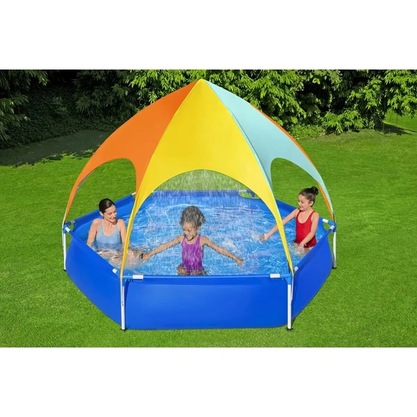 Bestway Kids Sun Shade Swimming Pool Steel Frame UV Canopy Play Pool Mister