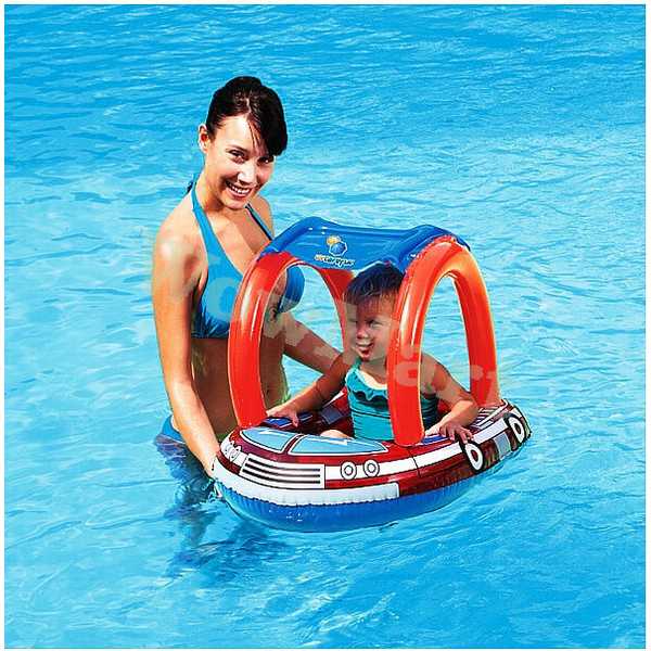 New Bestway Inflatable Pool Fire Rescue Baby Care Seat Float 50+UPF (#34093)