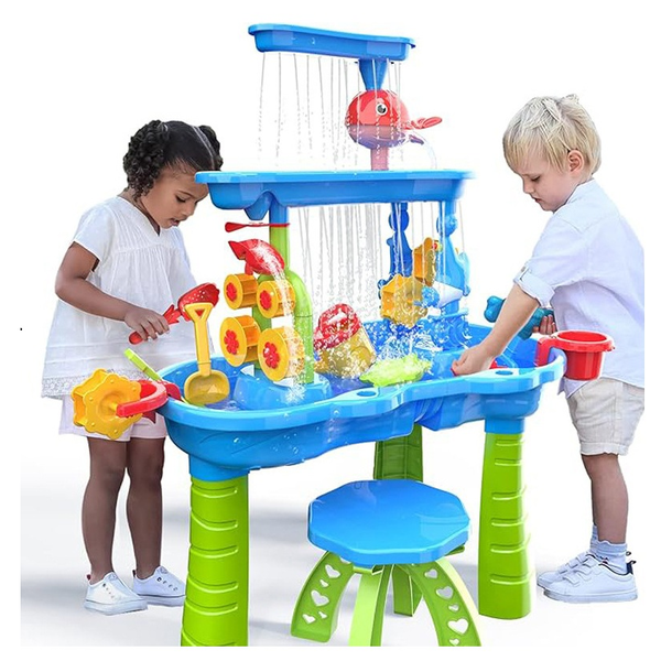 Kid 3 in 1 Outdoor Sand Water Play Table Beach Water Play Toy Xmas Birthday Gift