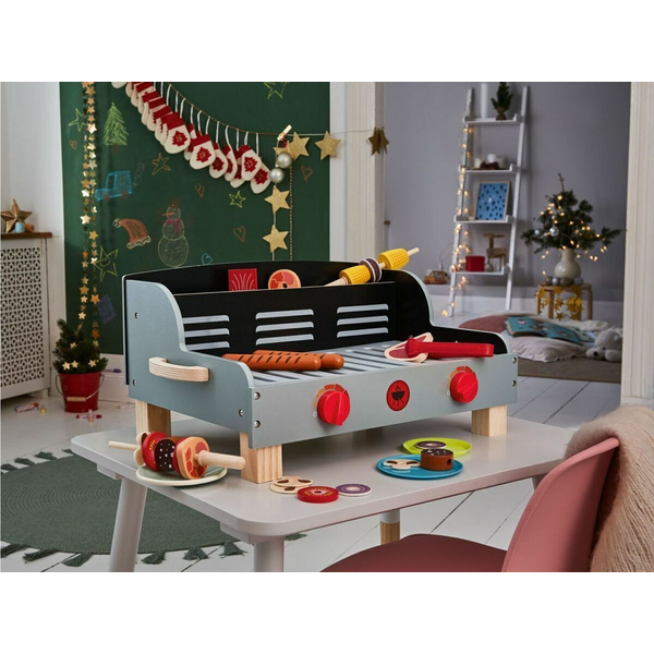 Kid Pretend Toy Playtive Wooden Tabletop Play BBQ Skwer Set 25Pcs 44x31x24cm -