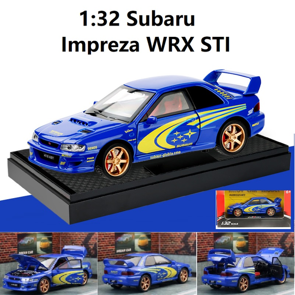 1:32 Subaru Impreza WRX STI Car Model Sound Light Classic Collection Model Toy
