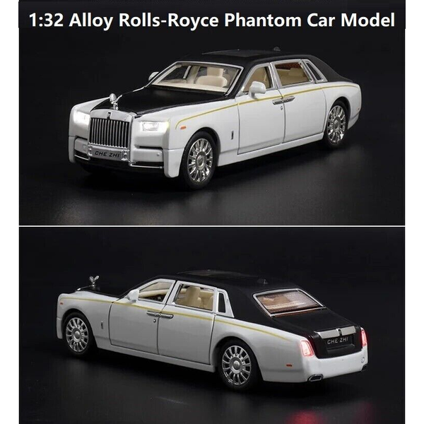 1:32 Alloy Rolls-Royce Phantom Car Model Sound Light Car Model Toy Collection