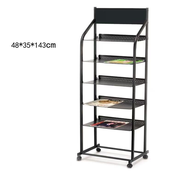 Metal Portable Magazine Brochure Stand Display Rack Propaganda Advertise Holder 