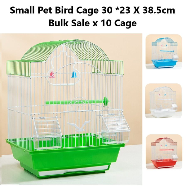 10 Cage BULK SALE Steel Small Pet Budgie Canary Bird Cage 30x23x38.5cm Mix Color