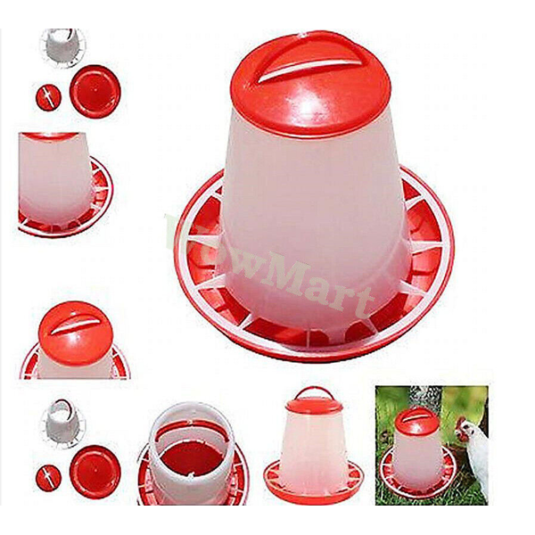 5Kg Automatic Chicken Feeder Plastic Poultry Chook Hen Food Eating Seed Bucket