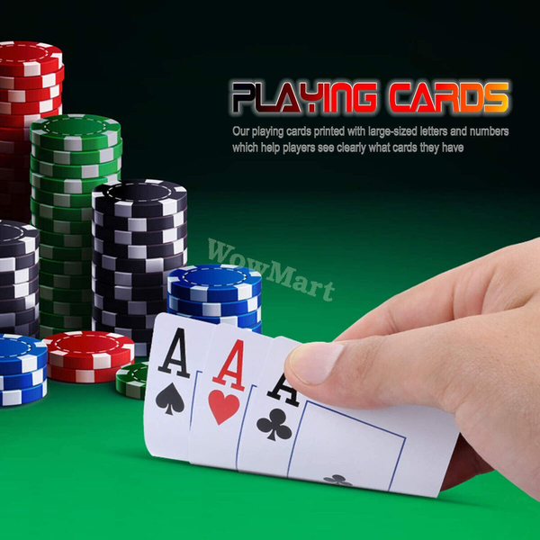 Baccarat Texas Hold'em PVC Playing Poker Card Jumbo Index Poker Size Large Print