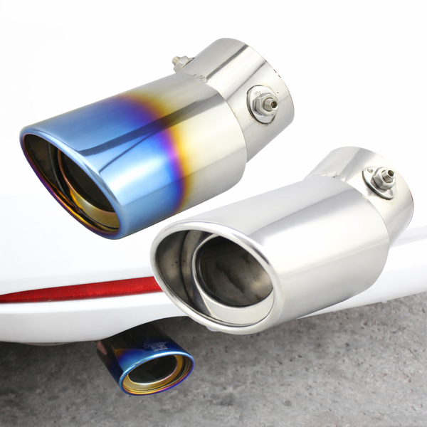 Universal Stainless Steel Exhaust Muffler Tip Rear Tail Throat 2.4 Inch Inlet