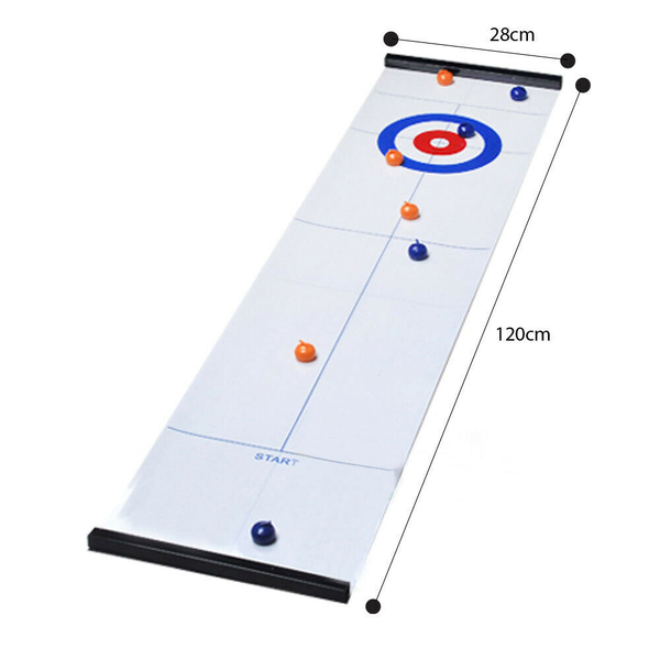 Gameland Family Kid Portable Mini Travel Curling Game Tabletop Mat 120x28cm -
