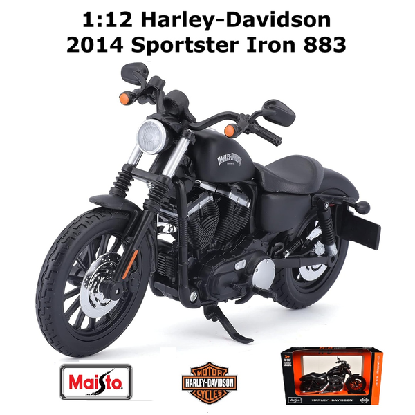 Maisto 1:12 Harley Davidson 2014 Sportster Iron 883 Diecast Motorcycle Model