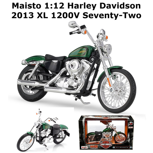Maisto 1:12 Harley Davidson 2013 XL 1200V Seventy-Two Diecast Motorcycle Model