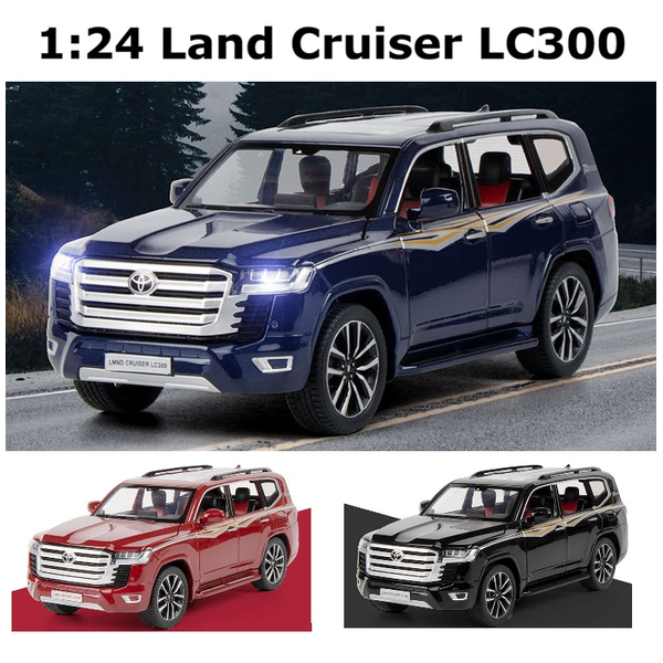 1:24 Alloy TOYOTA Land Cruiser LC300 Car Model Sound Light Collection Model Toy