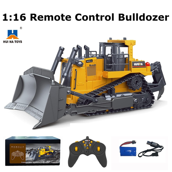 HUINA 1:16 Remote Control Bulldozer Front Loader Tractor Kid Construction RC Toy