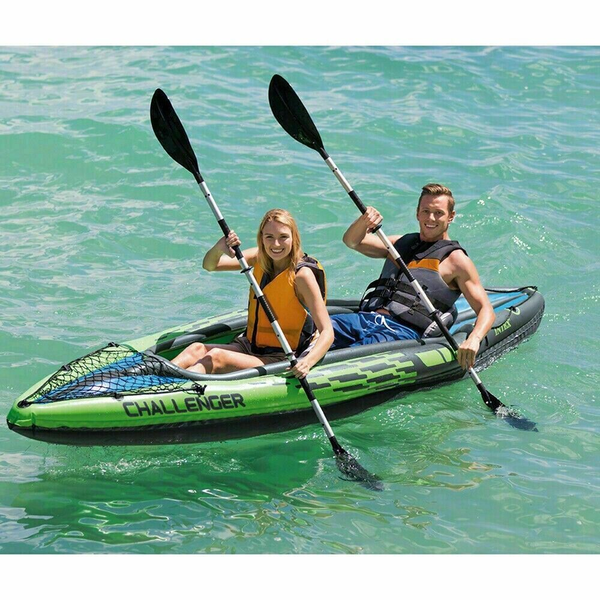 Inflatable Intex #68306 Challenger K2 Kayak 2 Seat Water Sport Kayak Pump Ores