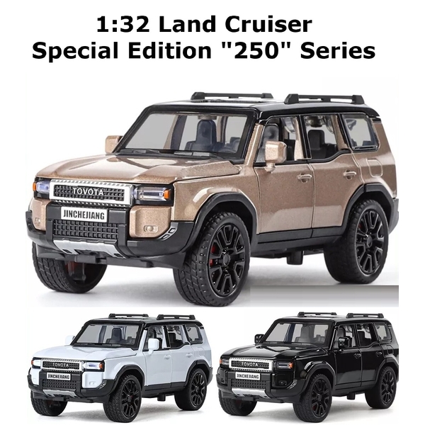 1:32 Toyota 2025 Land Cruiser Prado Car Model &amp; Stand 250 Series Special Edition