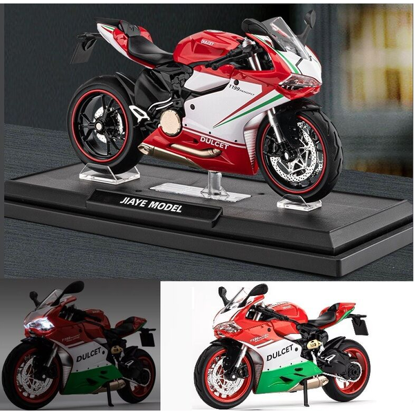 1:12 Ducati 1199 Panigale Alloy Motorcycle Model Light &amp; Sound Replica Motorbike