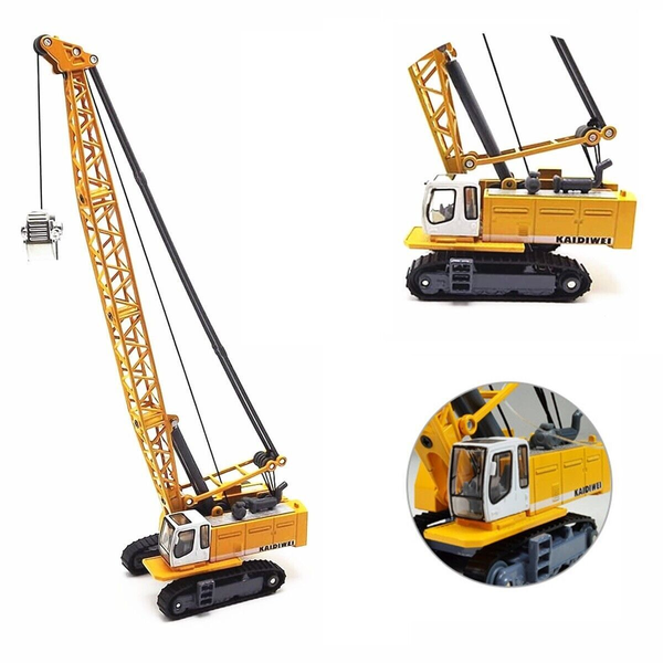 1:87 Alloy Excavator Crane Engineering Construction Heavy Vehicle Model Toy -