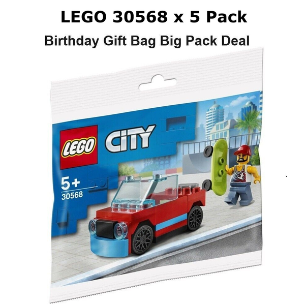 5 Pack x LEGO 30568 City Skater Polybag Kid First LEGO Birthday Gift Deal