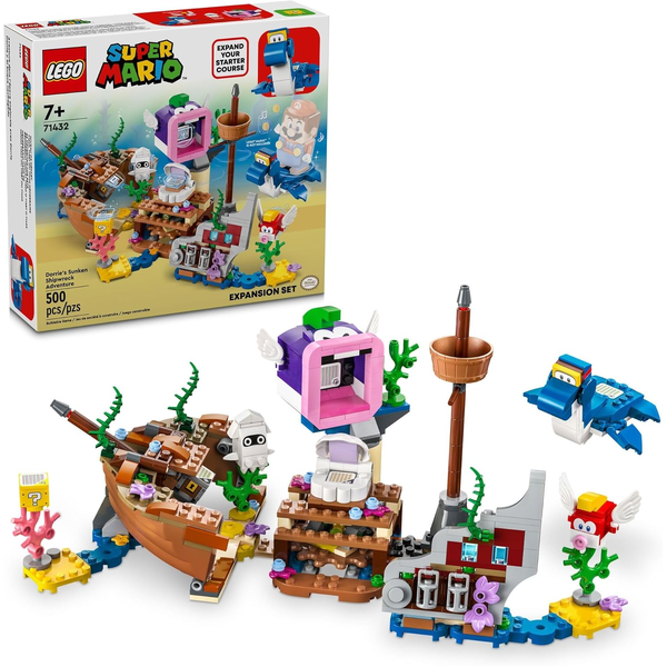  LEGO 71432 Super Mario Dorrie&#39;s Sunken Shipwreck Adventure Expansion Set 7Y+
