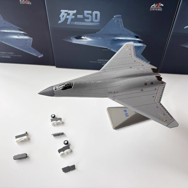 Alloy Metal 1:144 J-50 Stealth Fighter Military Plane Model China 6G Jet Model