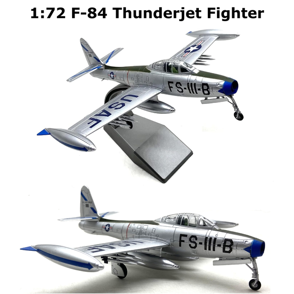 Alloy 1: 72 US F-84 Thunderjet Jet Fighter Bomber Military Plane Model Collect