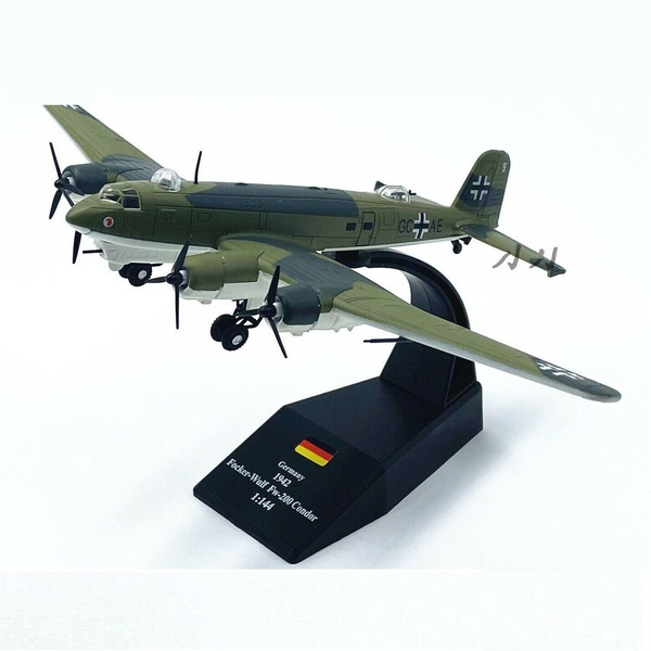 WWII German Focker-Wulf FW-200 Bomber Aircrafte Alloy Military Plane Model