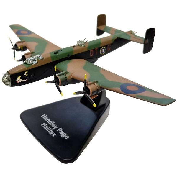 1:144 WWII British RAF Halifax Bomber Diecast Military Collection Plane Model 