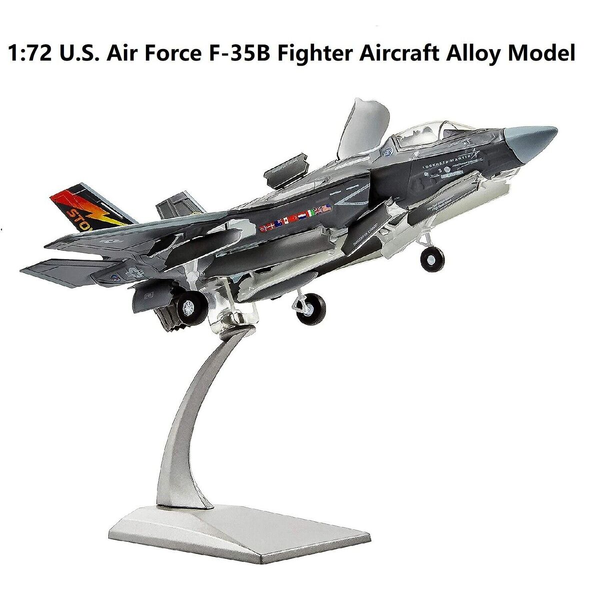 1:72 US F-35B Lightning Stealth Attacker Fighter Alloy F35B Military Plane Model