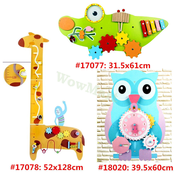 New Wall Mounted Educational Activity Sensory Busy Board Panel Animal Board -
