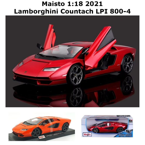1:18 Maisto Lamborghini Countach LPI 800-4 Diecast Car Model Supercar Collection