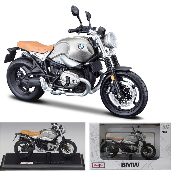 Maisto 1:12 BMW R nine T Scrambler Motorcycle Model &amp; Stand Collection Toy