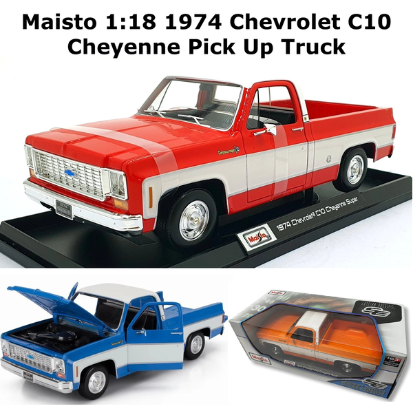 1:18 Diecast Maisto 1974 Chevrolet C10 Cheyenne Super Pick Up Truck Car Model