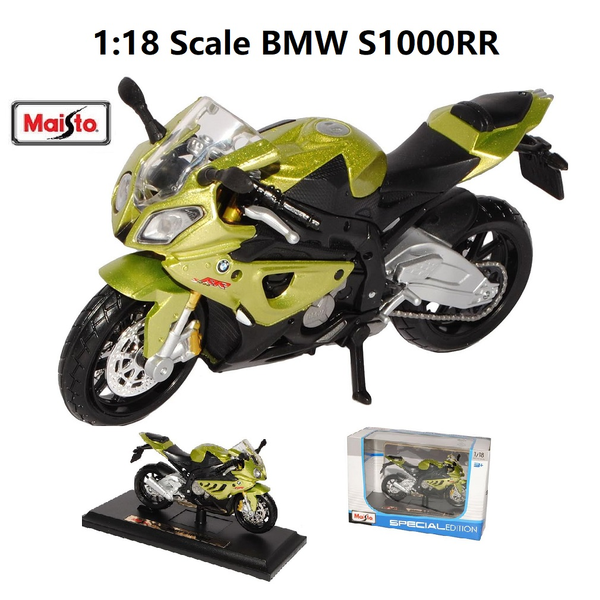 Maisto 1:18 BMW S1000RR Motorcycle Model &amp; Stand Diecast Collect Motorbike Model