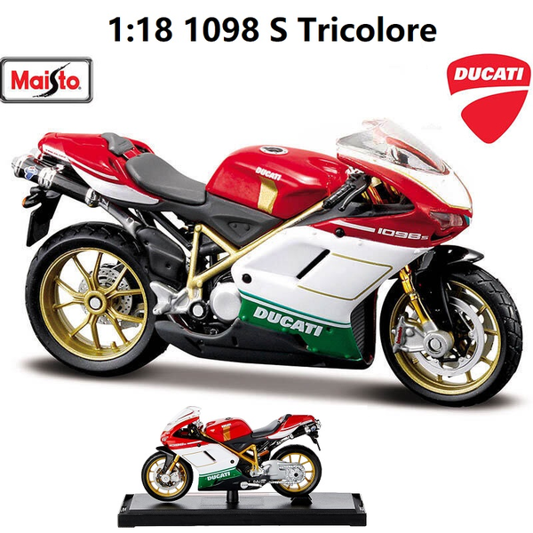 Maisto 1:18 Ducati 1098 S Tricolore Motorcycle Model Diecast Motorbike Model 