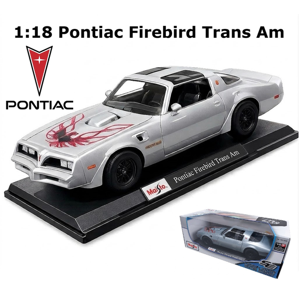 1:18 Maisto 1977 Pontiac Firebird Trans Am Metal Diecast Car Model Stand Special