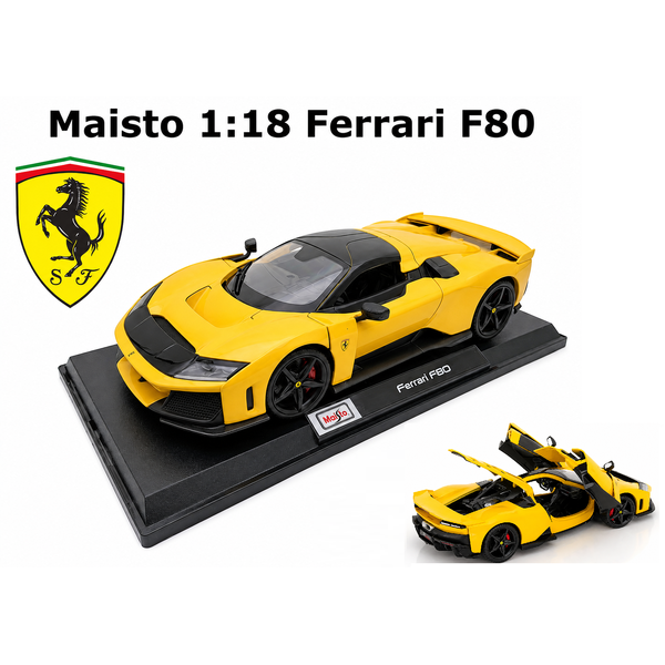 Maisto 1:18 Ferrari F80 2024 Diecast Car Model &amp; Stand Supercar Collection Model
