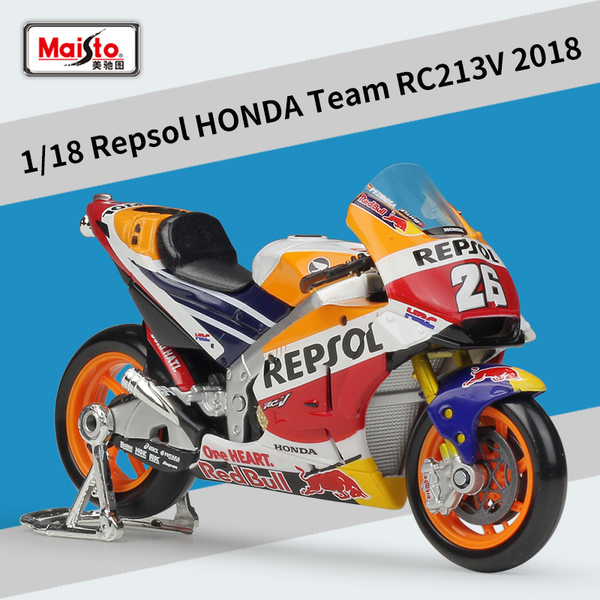 1:18 Maisto 2018 REPSOL HONDA RC213V #26 Motorbike Model Moto GP Racing Model
