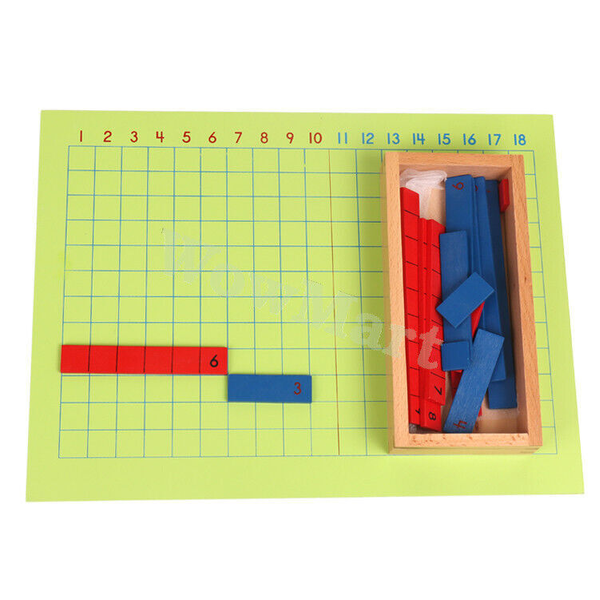Montessori Educational Wooden Toy Addition Board Early Childhood Preschool -