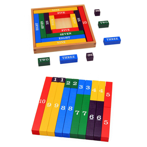 New Montessori Educational Wooden Toys Children Early Number Counting Sticks -