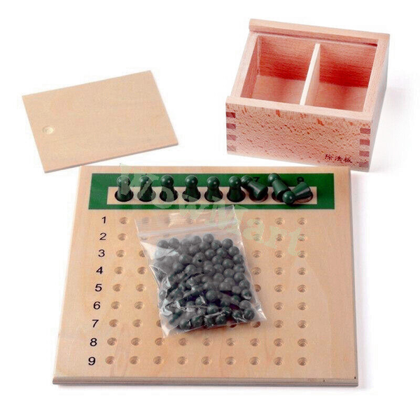 Montessori Educational Wooden Toy Division Bead Board Early Preschool Training -